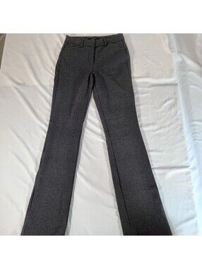 White House Black Market Gingham Slim Ankle Pants Black White Checkered Size 00